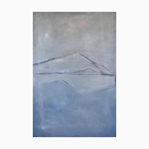 Marilina Marchica, paysage bleu, peinture à l’huile originale