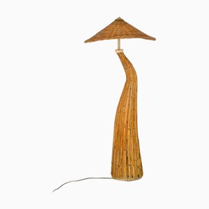 Lampadaire Sculptural « Shroom » en Rotin