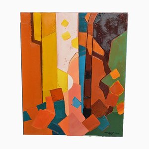 Michel Petiot / Micha, Composition with Violin No. 2, Canvas Artwork