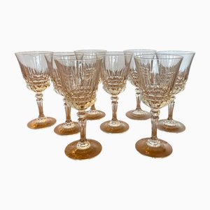 Vintage French Crystal Glasses From Cristal d'Arques Villeneuve Pattern- Set of 16