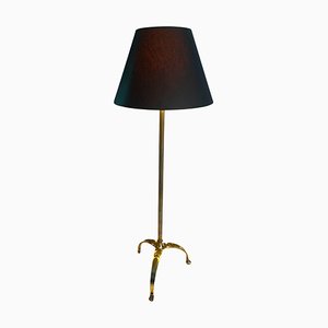 Neoclassical French Bronze Tripod Claw Feet Floor Lamp in the Style of Maison Jansen, Circa 1940
