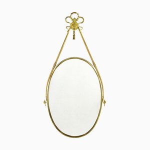 Ovaler Hollywood Regency Wandspiegel, 1970er