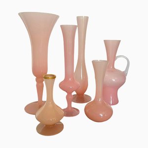 Vases Art Déco en Opaline, France, 1920, Set de 6