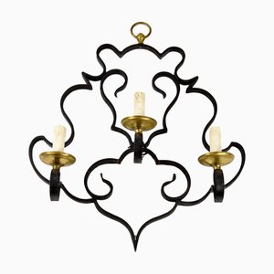 Vintage Large Decorative Wrought Iron Sconce