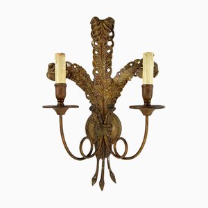 Large French Wall Lamps, 1920s, Set of 2