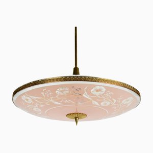 Lámpara colgante atribuida a Pietro Chiesa para Fontana Arte, Italia, años 40