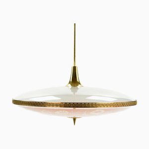 Lampe à Suspension attribuée à Pietro Chiesa pour Fontana Arte, Italie, 1940s