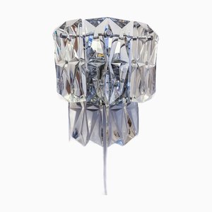 Hollywood Regency Hand Cut Crystal Glass Wall Lights from Kinkeldey, 1960s, Set of 2