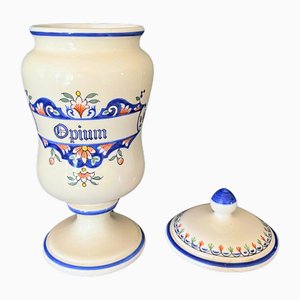 Pot d'Apothicaire en Porcelaine à Opium, 19ème Siècle, Vers 1880