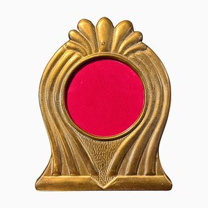 French Art Deco Brass Picture Frame, Circa 1920s