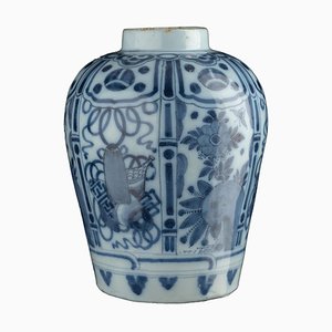 Pot de Fleurs Chinoiserie Bleu de Delft et Blanc Delft, 1680-1690