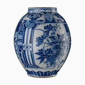 Delfter Chinoiserie Dose in Blau und Weiß, 1650-1680