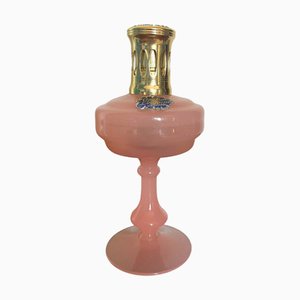 Vintage French Milk Glass Lampe Berger in Pink Opaline / Shepherd's Lamp / Catalytic / Fragrance Lamp, Circa 1960