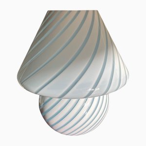 Blaue Vintage Lampe mit Pilzen