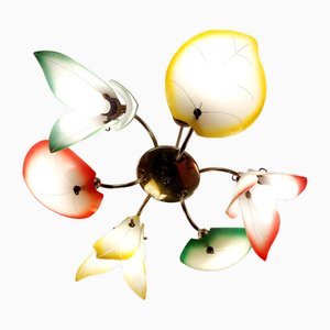 Vintage Glass Chandelier from Kasinski Poznan, Poland, 1960s