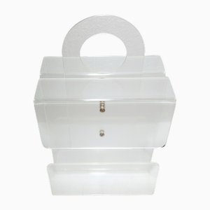 Vintage Lucite Magazine or Vinyl Record Rack, Germany 70s