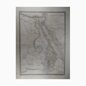 Antique 1838 Carte de l'Arabie, l'Egypte et l'Afrique du Nord-Est