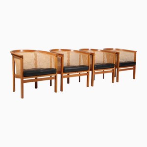 Fauteuils en Acajou et Cuir par Rud Thygesen & Johnny Sørensen