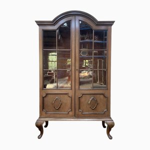 Antique Walnut Display Cabinet, 1900