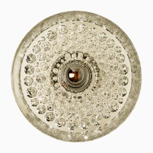 Glass Flush Mount Wall Light from Peill & Putzler, 1970s