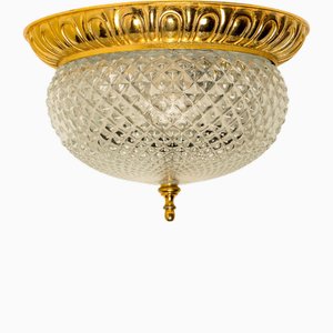 Vaso da incasso in vetro di Limburg Glashutte, Germania, anni '60