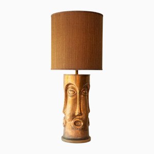 Lámpara de pie de cobre y madera de nogal de R. Houben, 1970