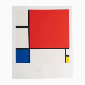 Piet Mondrian, Composition C No. II in Red, Blue, and Yellow, Lithograph
