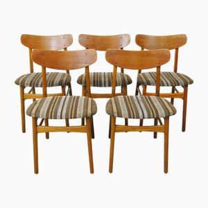 Vintage Danish Dining Chairs in Teak, 1960s, Set of 5