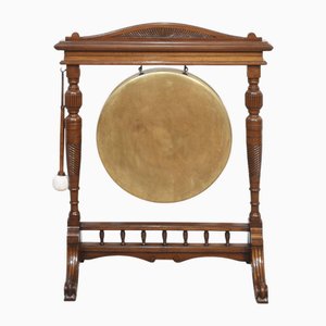 Walnut Framed Dinner Gong, 1890s