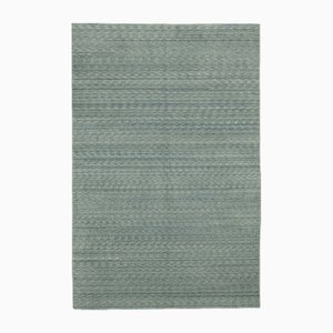 Orientalischer blauer Oushak Teppich