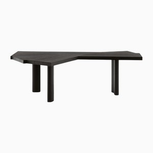Ventaglio Black Oak Worktable by Charlotte Perriand
