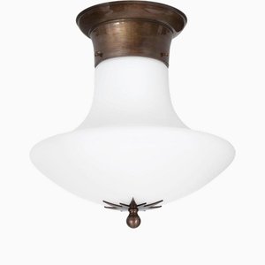 Crafts Stoby Oxide D40 Opal Glass Ceiling Lamp from Konsthantverk