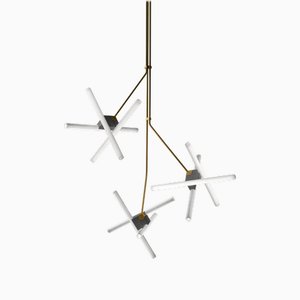 Steel and Brass Olvidada Triple Lamp by Pepe Cortes for BD Barcelona