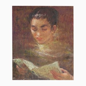Carbonell González, Ritratto di una ragazza del coro che legge, Dipinto ad olio
