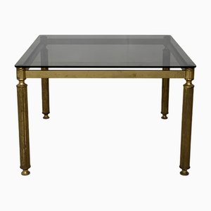 Vintage Brass and Glass Coffee Table