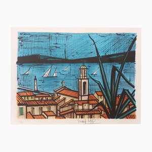 Bernard Buffet, The Roofs of Saint-Tropez, 1979, Lithograph