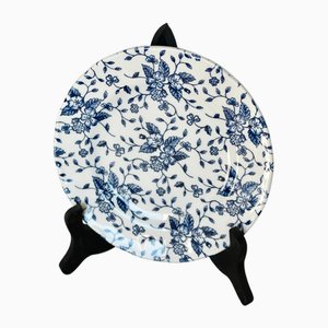 Vintage English Dessert Plates with Blue Bouquet Decor from Royal Tudor, Set of 3