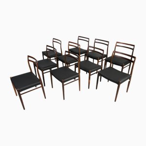 Vintage Dining Chairs by Alf Aarseth for Gustav Bahus, 1960s, Set of 10
