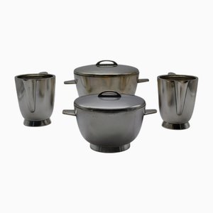 Serving Tureens and Two Coffee Pots by Gio Ponti for fFLli Calderoni, Italy, 1950s, Set of 4