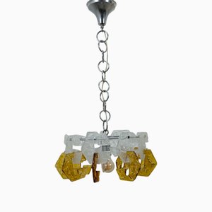 Lampe à Suspension avec Tiges en Verre de Murano, 1970s