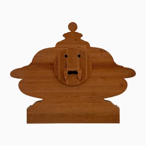 The Mouth of Truth Headboard by Mario Ceroli for Poltronova, 1970s