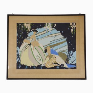 Umberto Brunelleschi, Art Deco Composition, Early 1900s, Lithograph