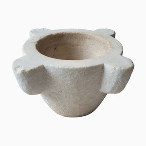 Large Antique Italian Marble Mortar, 19th Century
