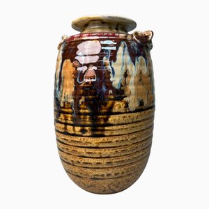 Vaso Shigaraki-Yaki Ikebana di Akiyama, anni '70