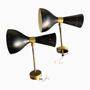 Diabolo Wandleuchten von Stilnovo, Italien, 1950er, 2er Set