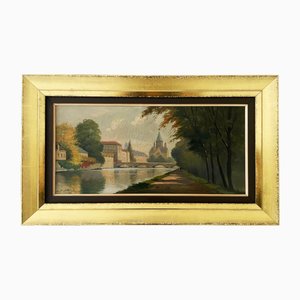 Albert Marks, Landscape View, 1930s, Oil on Canvas, Framed