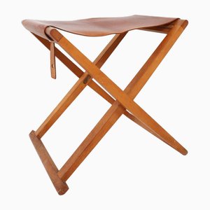 Folding Stool Mk30 by Mogens Koch for Interna Denmark, 1960s
