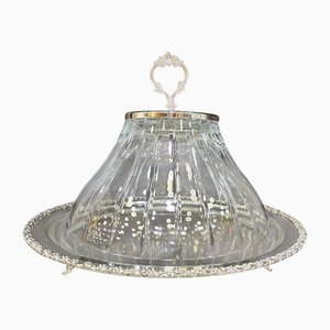 Handmade Brass and Glass Cake Stand with Lid