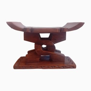 Mid-Century Ashanti Hardwood Wisdom Knot Stool, 1970s