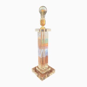 Tischlampe aus Acrylglas, Italien, 1970er